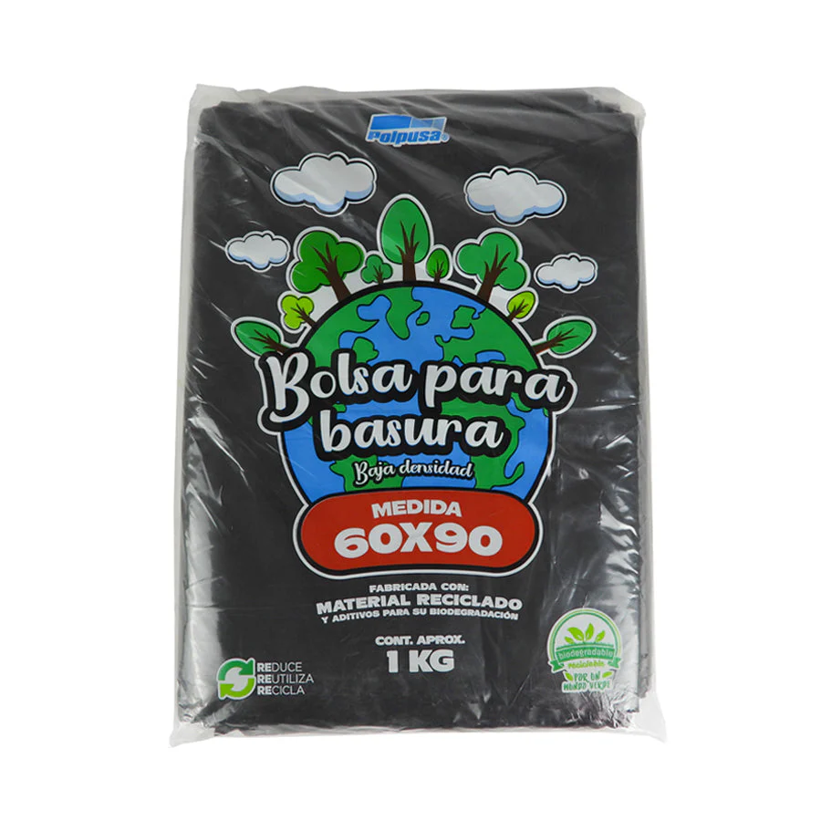 [BOL073] BOLSA POLPUSA 60x90 CAL 260 NEGRA (0027)
