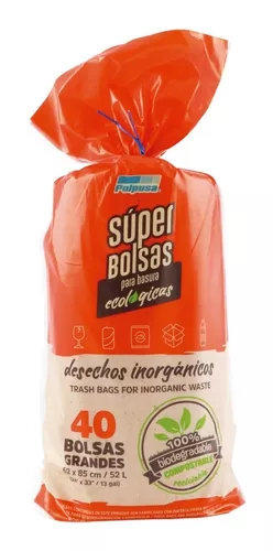 BOLSA ROLLO 62x85 40PZ AD CAL60 NARANJA