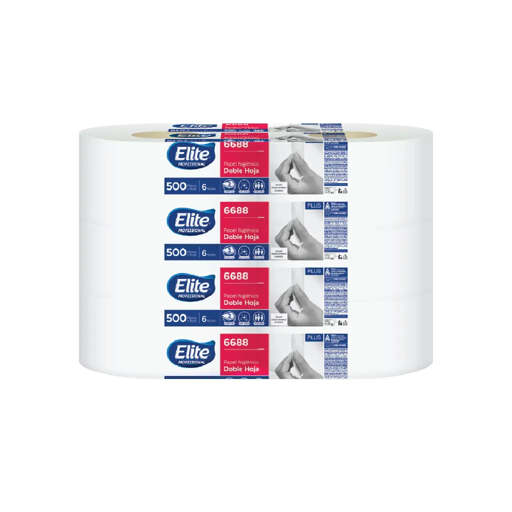 [ELITE6688] PAPEL HIGIENICO ELITE JUMBO HD 6/500 B