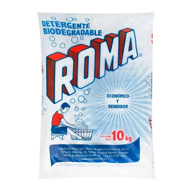 DETERGENTE EN POLVO ROMA BOLSA 10 KGS.