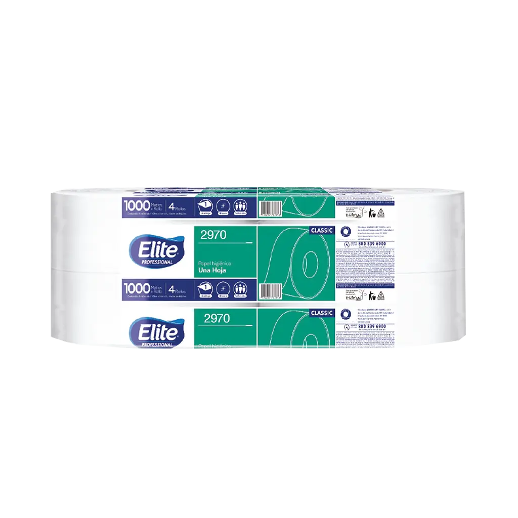 PAPEL HIGIENICO ELITE JUMBO HS 6/1000m