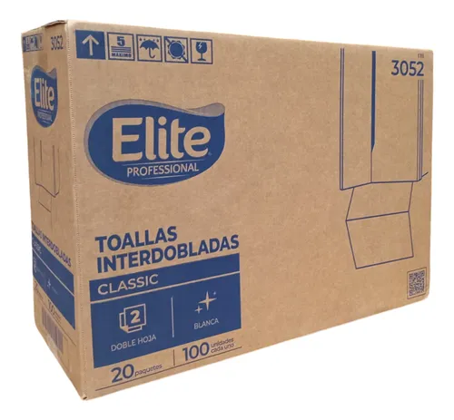 [ELITE3052] TOALLA INTERDOBLADA ELITE CLASSIC 20/100HD
