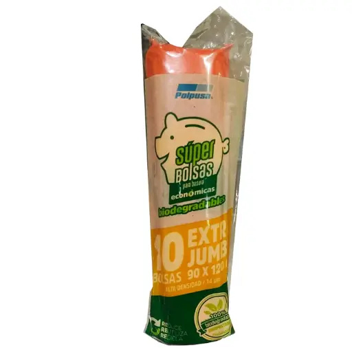 [BOL031] BOLSA ROLLO NARANJA 90 X120 10PZ AD CAL55