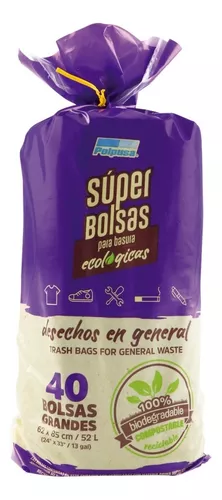 [BOL034] BOLSA ROLLO NEGRA 62 X 85 40PZ AD CAL160