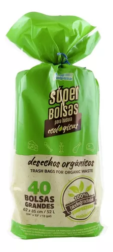 [BOL043] BOLSA ROLLO 62x85 40 PZ AD CAL 60 VERDE