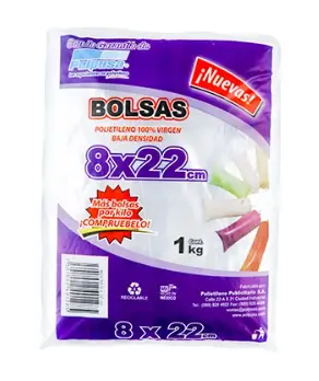 [BOL052] BOLSA TRANSPARENTE NATURAL 8 X 22 AD