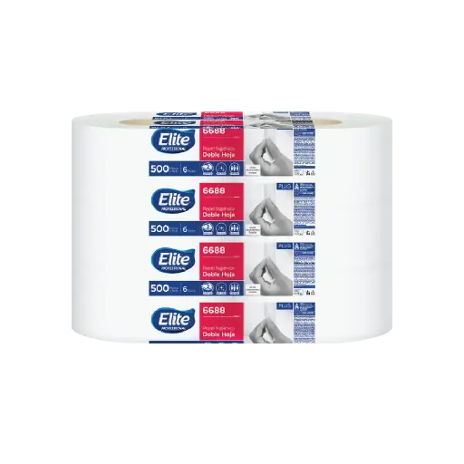 [ELITE6688] PAPEL HIGIENICO ELITE JUMBO HD 6/500 B