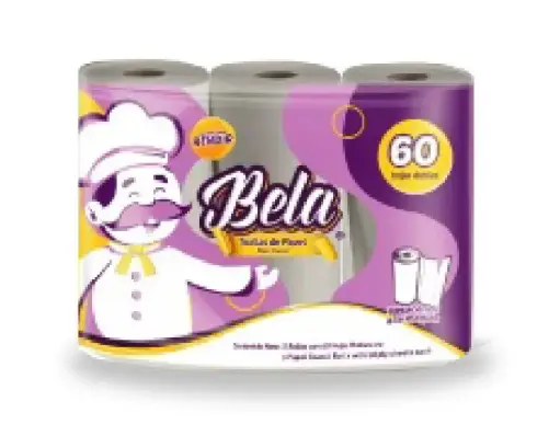 [BRITZ25] TOALLA DE COCINA BELA 60 HD 8PAQ C/3ROLL