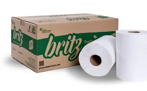 [BRITZ15] TOALLA EN ROLLO BRITZ BLANCA 6/120M